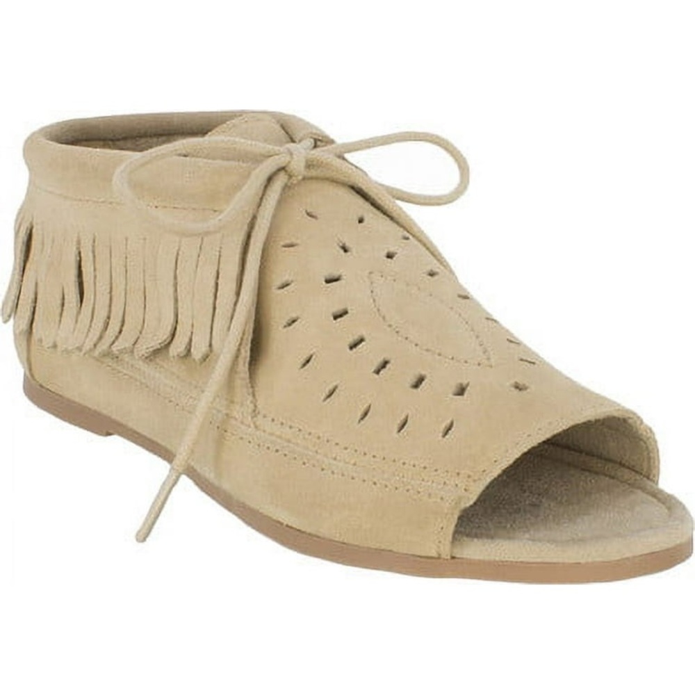 NWOT Minnetonka Lyra Suede Sandal Size 7, BLACK - Picture 6 of 6